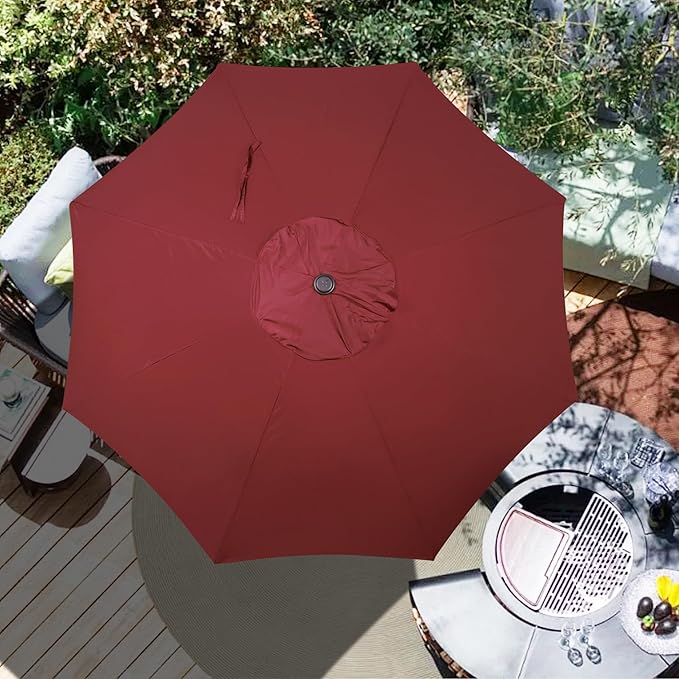 Blissun 9ft Patio Umbrella Replacement Canopy, Market Umbrella Top, Outdoor Table Umbrella Canopy for 8 Ribs, Canopy Only