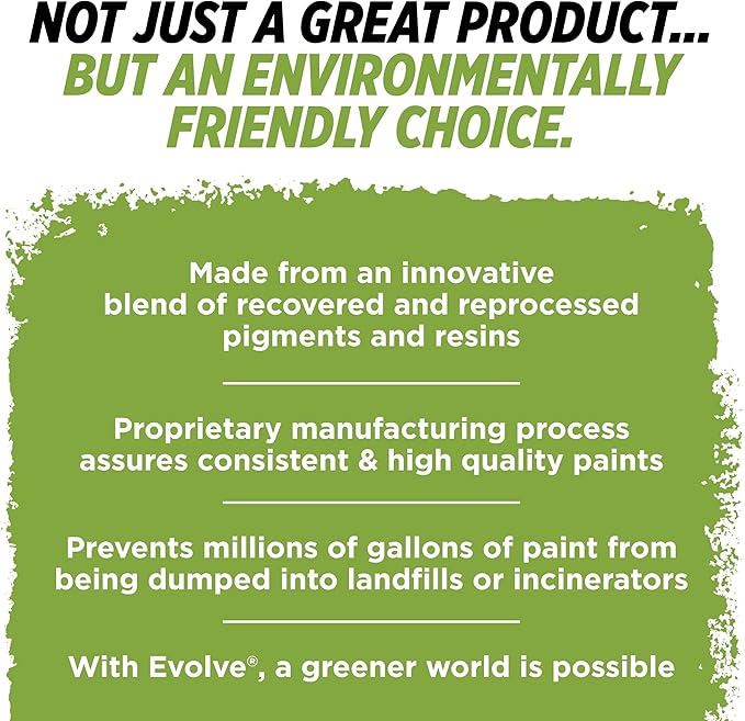 EVOLVE Paint & Primer: Environment-friendly, Low Sheen with One-coat Coverage for Interior & Exterior surfaces (Pebble Gray, 1-Gallon)