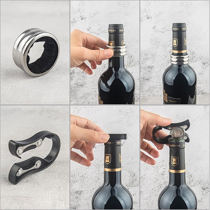 Wine Gifts for Men Luxury (Stainless Steel)+ Chess Game (10 in1)| Birthday Gift for Men | Wine Opener and Aerator Set | Professional Wine Opener | Wine Accessory Set | Wine Corkscrew (Wine Red)