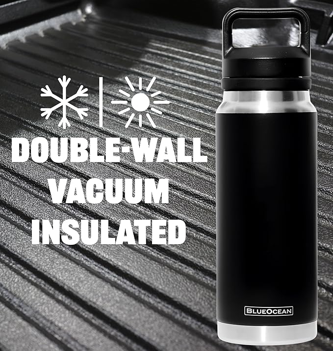 Classic 27 oz Water Bottle, Insulated Stainless Steel With Pro-Tough Lid | Perfect Insulated Water Bottle And Tumbler As Travel Water Bottle, Bike Water Bottle, Or Gym Water Bottle (Black)