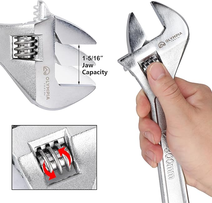 Olympia Tools 01-012 12" Adjustable Wrench