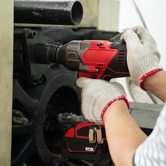 FSYAO 18V 3/4 inch cordless impact wrench-brushless, 1100 ft-lbs(1500Nm) maximum torque, 4-speed adjustment, automatic start and stop.(Main unit only, no battery).