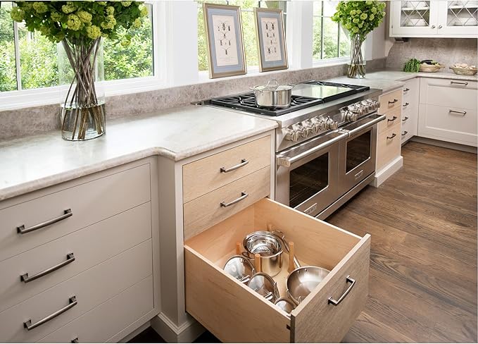 Rev-A-Shelf Trimmable Pegboard Drawer Divider Organizer, Trim to Fit Wooden Kitchen Cabinet Storage Utensil, Pots & Dish Rack, 30" x 21", 4DPS-3021