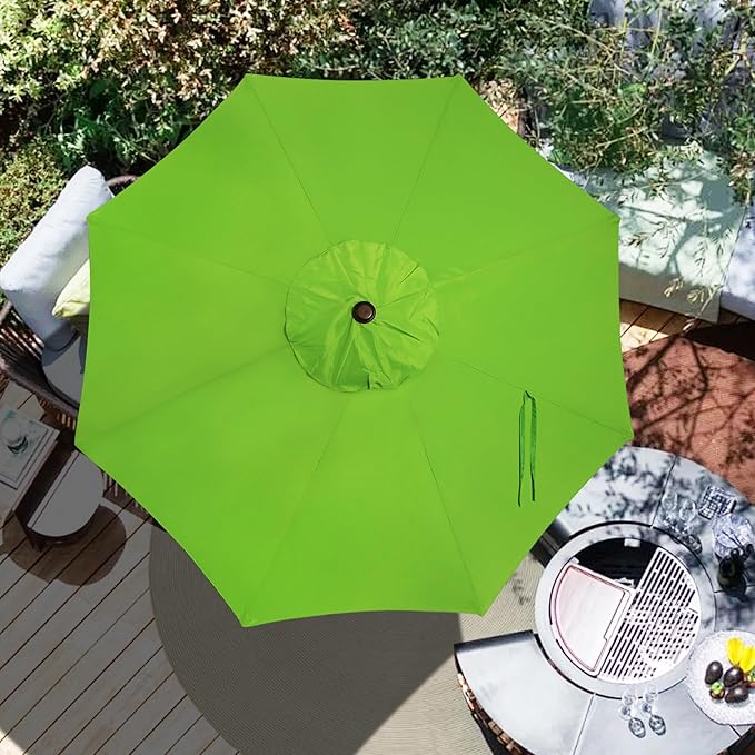 Blissun 9ft Patio Umbrella Replacement Canopy, Market Umbrella Top, Outdoor Table Umbrella Canopy for 8 Ribs, Canopy Only