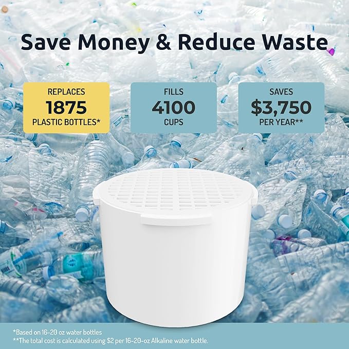 Invigorated Water Ultrafiltration Alkaline Filter - Alkaline Water Filter Replacement for Alkaline Water Filter Pitcher - pH002 Alkaline Pitcher Cartridge Alkaline Water System - Lasts 1000 L (3 Pack)