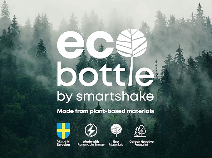 Smartshake EcoBottle 650 BPA Free Water Bottle – 22 oz Reusable Sports Eco Water Bottle Lightweight Leakproof Small Gym Flask Dishwasher Safe, Grey