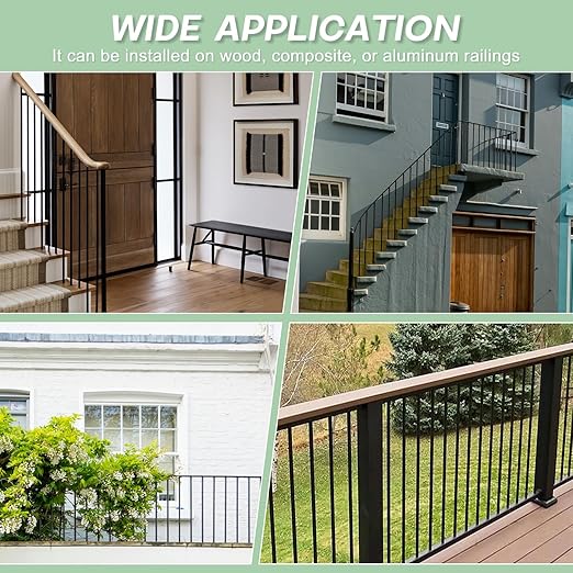 101 Pack 36 Inch Aluminum Deck Balusters 3/4" Diameter Hollow Round Balusters for Deck Railing Deck Spindles with Screws for Railing Fencing Balusters Staircase Spindles with Connectors