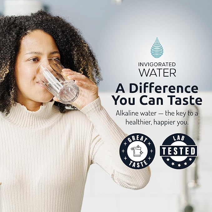 Invigorated Water Ultrafiltration Alkaline Filter - Alkaline Water Filter Replacement for Alkaline Water Filter Pitcher - pH002 Alkaline Pitcher Cartridge Alkaline Water System - Lasts 1000 L (3 Pack)