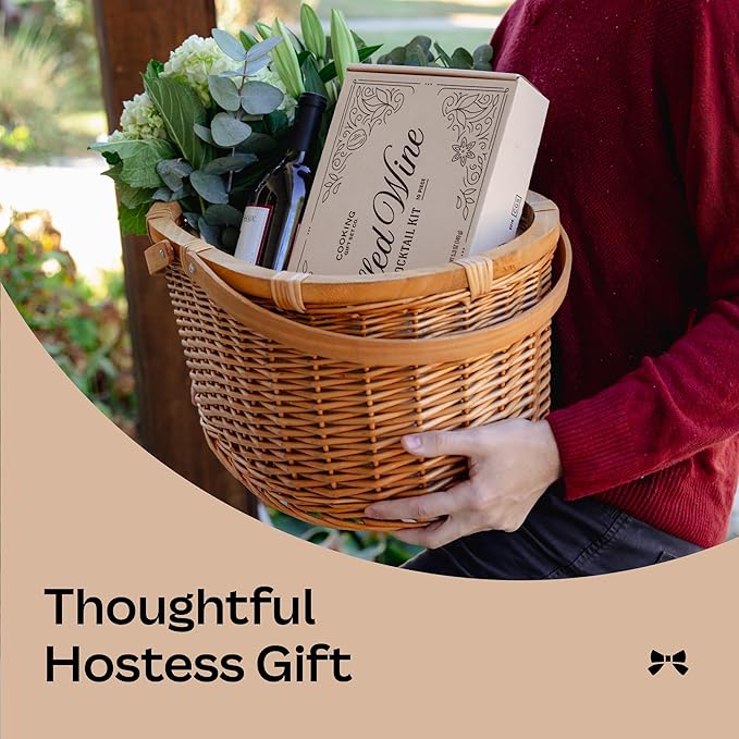 Cooking Gift Set Mulled Wine Kit | Stainless Steel Infuser for Wine & Spices, 10 Reusable Bags, Ladle | Wine Gifts for Women, Valentines Gift Ideas, Unique Hostess Gifts