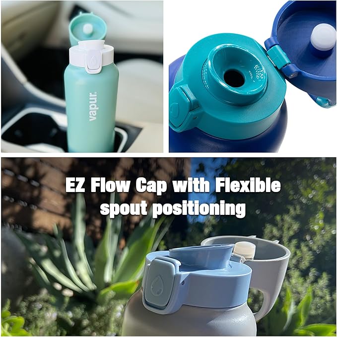 Vapur Chill Insulated BPA and reusable bottle with Lockable lid and EZ Flow spout