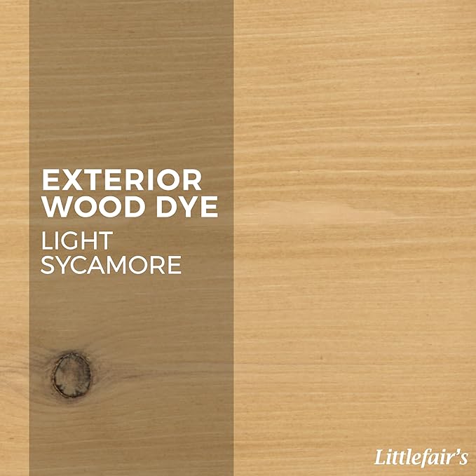 Littlefair's Wood Stain Water Based - 8.5oz/250ml - Indoor Furniture Stain Light & Dark Finishes - Special Non Toxic & Eco Friendly Formula - Wood Stain for Crafts - Color: Light Sycamore