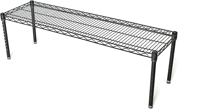 Omega Products Corporation 21" Deep x 48" Wide x 14" High Black Stationary Dunnage Rack