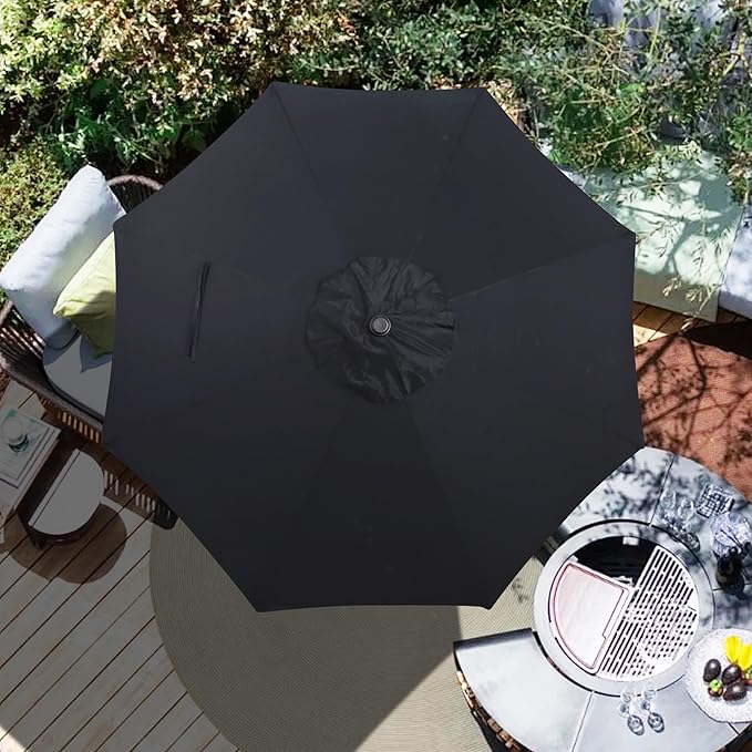 Blissun 9ft Patio Umbrella Replacement Canopy, Market Umbrella Top, Outdoor Table Umbrella Canopy for 8 Ribs, Canopy Only