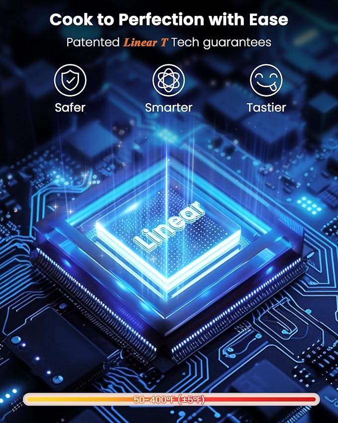 Nuwave Brio Plus Air Fryer 8 Qt, New & Improved, PFAS-FREE, 7 Digital One-Touch Cook Functions that AIR FRY, BAKE, ROAST, DEHYDRATE, TOAST, REHEAT, PREHEAT, 150 Presets, 50°F~400°F (Cream)