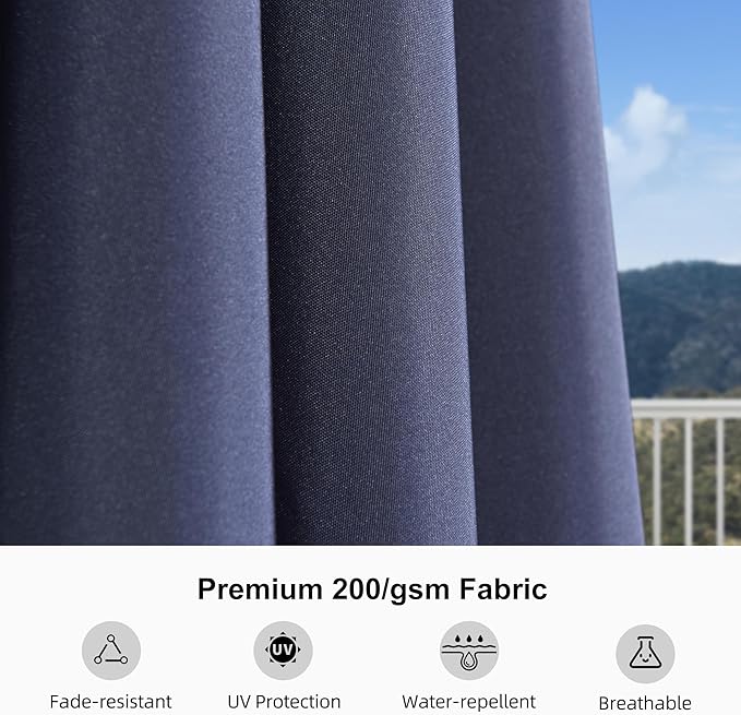 PURPLE LEAF 11.5' x 9' Patio Market Umbrella Outdoor Table Sun Umbrellas with Crank 8 Aluminum Sturdy Ribs for Pool Deck Backyard Beach Navy Blue