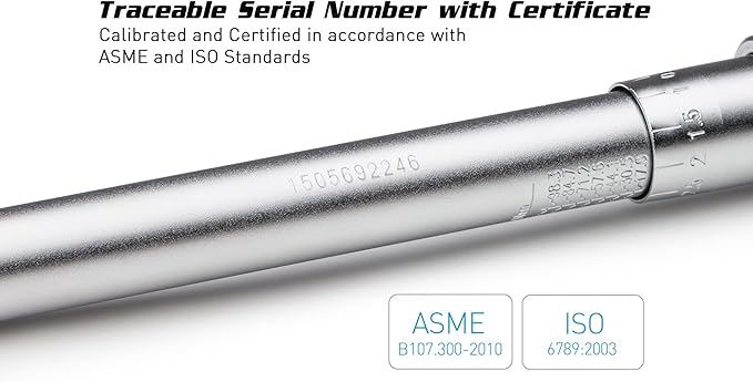 Capri Tools 31200 30-150 Inch Pound Industrial Torque Wrench, 1 4" Drive, Matte Chrome