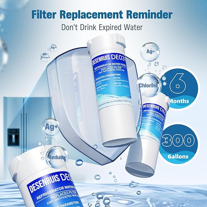 XWF Water Filter Replacement Compatible with GE XWF Water Filter, Pack of 3 (Not XWFE)