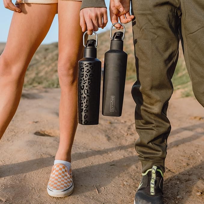 BrüMate ReHydration - 100% Leakproof 25oz Insulated Water Bottle with Straw - Stainless Steel Water Canteen (Hunter)
