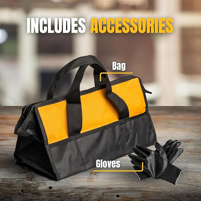 Cordless Impact Wrench 1/2 inch for DeWalt 730Ft-lbs 1000N.m - Includes 20v Battery, Charger and 1/2-5 Socket + Extension