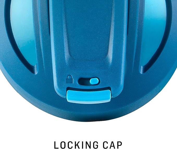 BlenderBottle 28-Ounce Strada Shaker Cups for Protein Shakes, Black and Blue