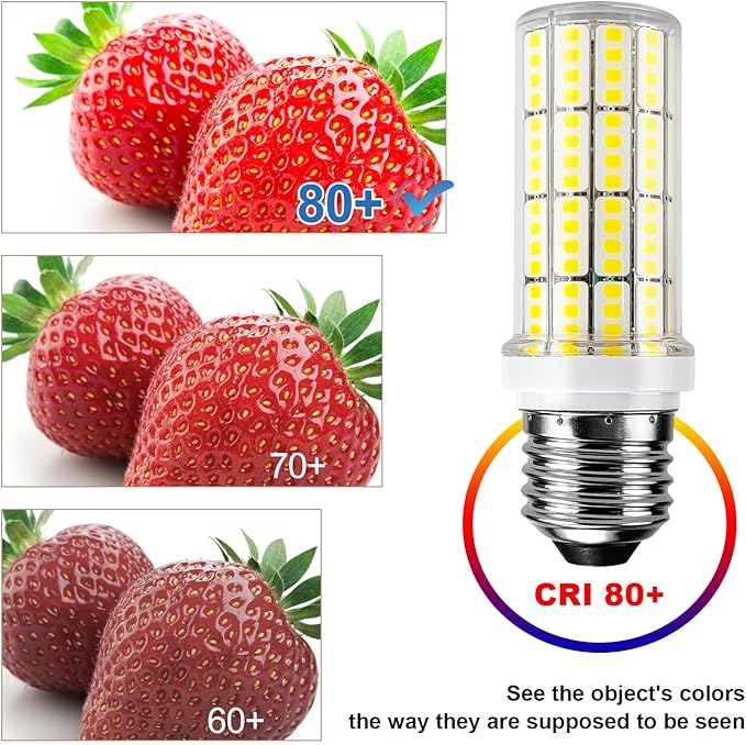 LED Corn Light Bulb 200w Equivalent 2500 Lumen 5000K Cool Daylight White 20W E26/E27 Base Ceiling Fan Led Light Bulb for Home Garage Warehouse Indoor Outdoor Led Corn Bulb Pack of 4