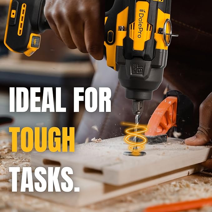 Cordless Impact Wrench 1/2 inch for DeWalt 730Ft-lbs 1000N.m - Includes 20v Battery, Charger and 1/2-5 Socket + Extension