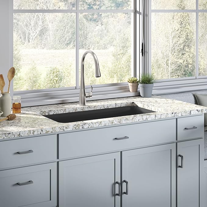 KOHLER K-28001-CM1 Cairn Sink, 24 in, Matte Black