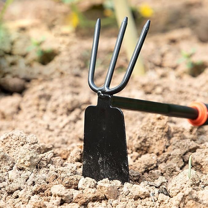 Garden Tool Set (Garden Tool Set, 5 Pieces, Gardening Tool Kit Including 2 Shovels, Rakes, Cultivators, and Transplanting Tools, Rust-Resistant Iron Tools, Rubber Grip Handles (5))