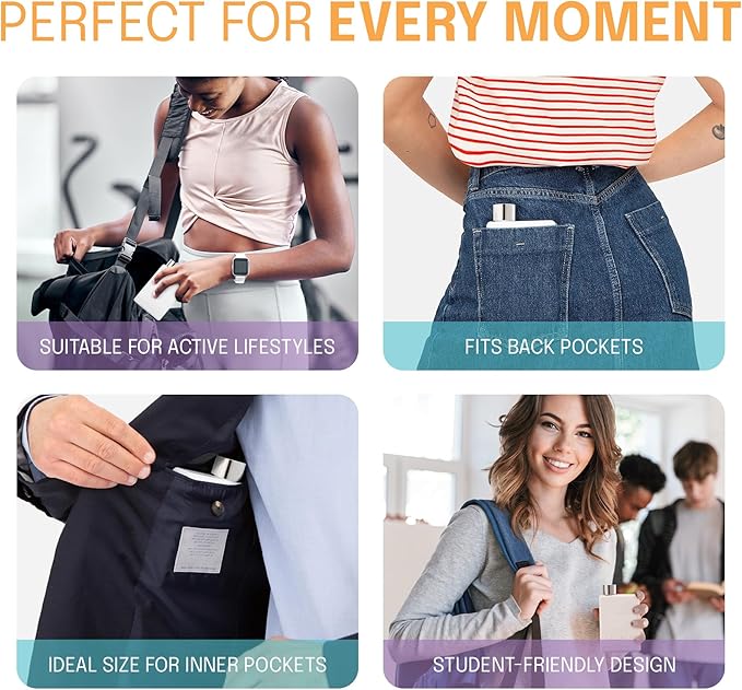 Forest & Twelfth 12 Oz Travel Water Bottle Flat Water Bottle for On-The-Go Hydration, Hydrate… Feel Great! Passport Mini Water Bottle for Gym, Travel, School, Italian Design Portable Water Bottle