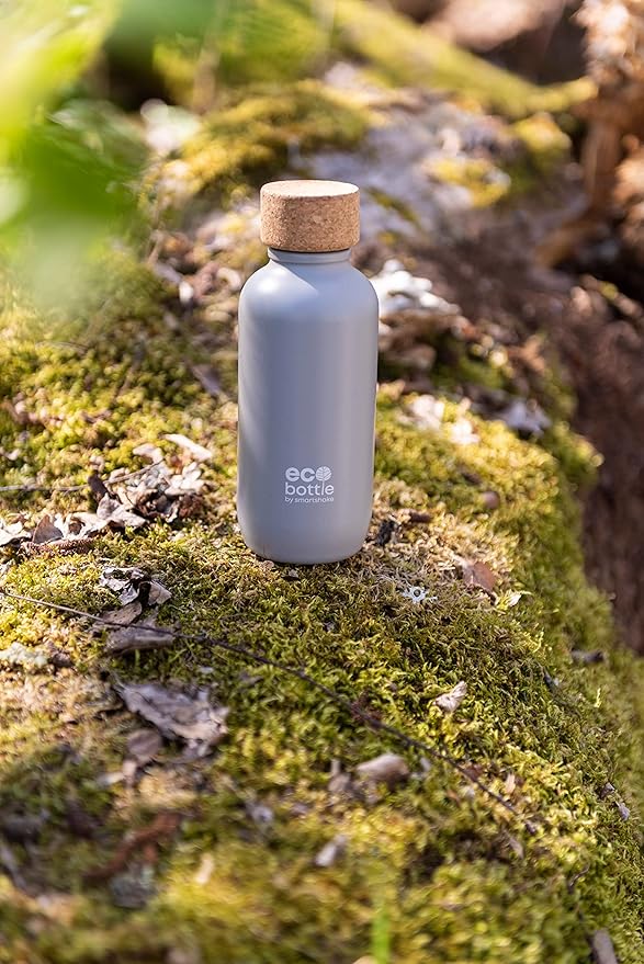 Smartshake EcoBottle 650 BPA Free Water Bottle – 22 oz Reusable Sports Eco Water Bottle Lightweight Leakproof Small Gym Flask Dishwasher Safe, Grey