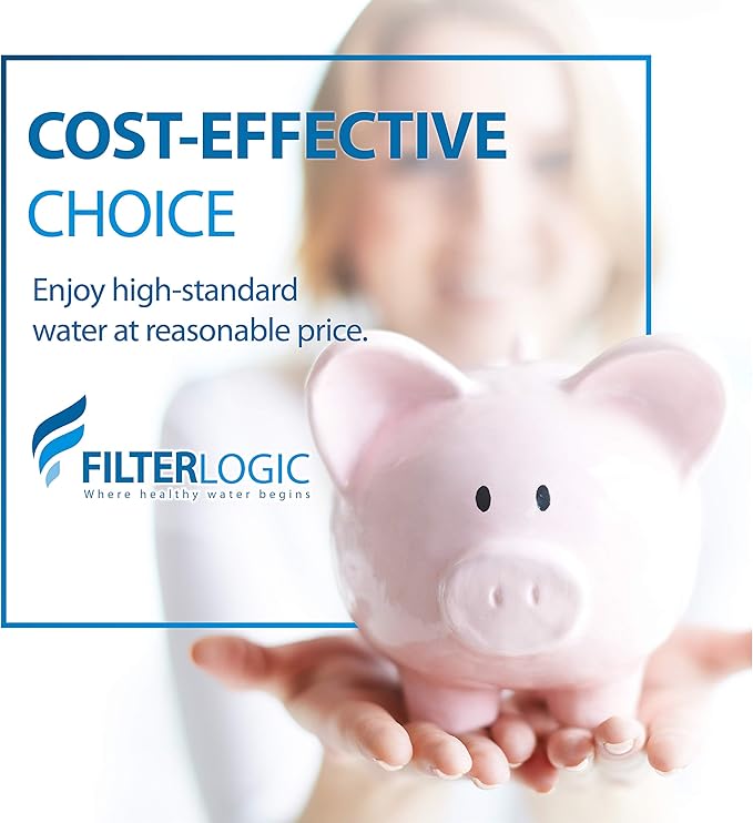 Filterlogic NSF/ANSI 42&372 Certified Replacement Water Filters, Water Pitchers, and Dispensers Reduce TDS, Chlorine and More (Pack of 3)