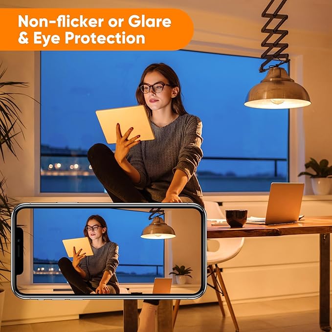 WIHTU LED Light Bulbs, Bright Vintage 6W LED Edison Bulbs, St58 2700K Warm Light with CRI 85+, E26 Standard Base, 900LUM, Non-Dimmable, Clear Glass, Pack of 12