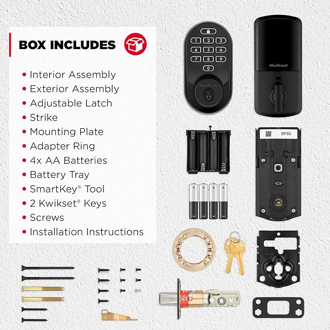 Kwikset Halo Wi-Fi Smart Lock, Keyless Entry Door Deadbolt, Geofence Auto-Unlock, Grade AAA Certified, No Hub Easy Install, Matte Black Lifetime Finish Warranty, Backlit Keypad