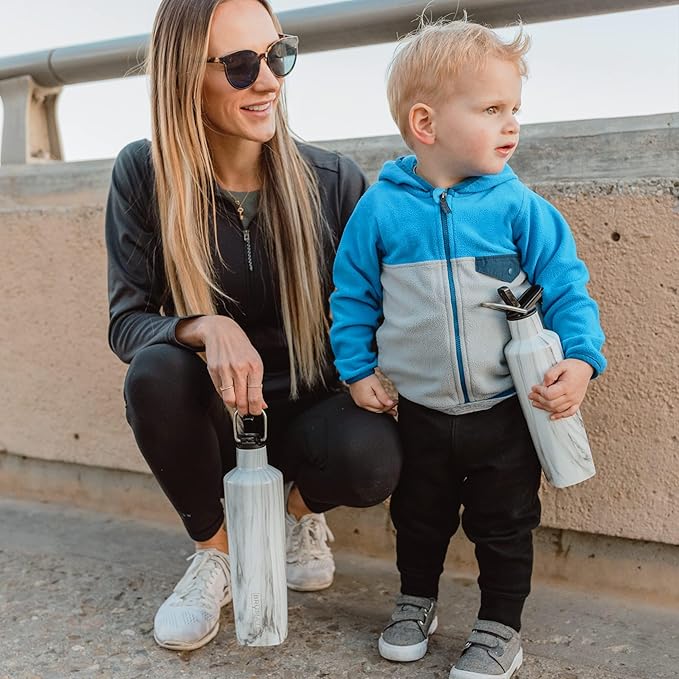 BrüMate ReHydration - 100% Leakproof 25oz Insulated Water Bottle with Straw - Stainless Steel Water Canteen (Mauve Camo)