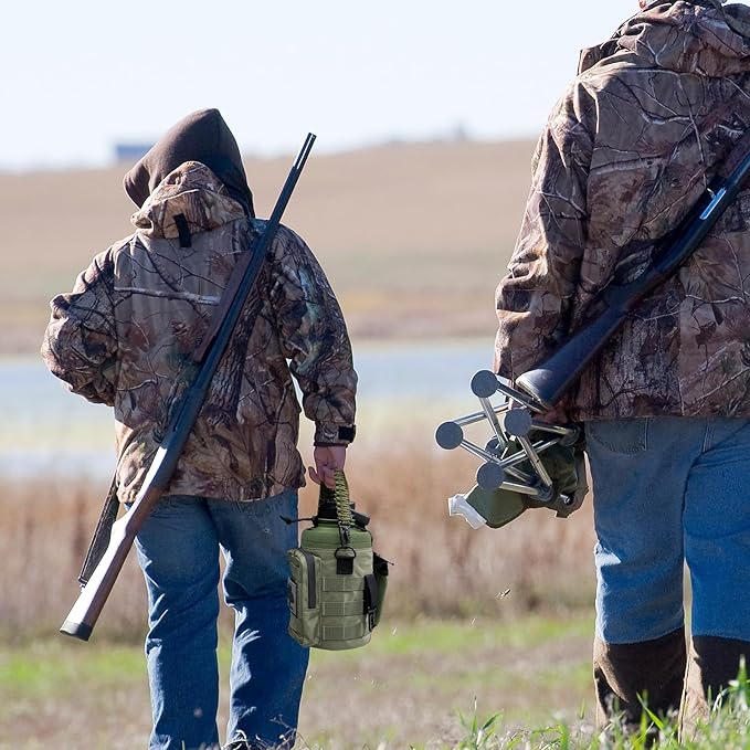 NATURE PIONEOR Tactical Water Bottle with Carrying Molle Sleeve, Stainless Steel 18/8 Food Grade Half Gallon Jug