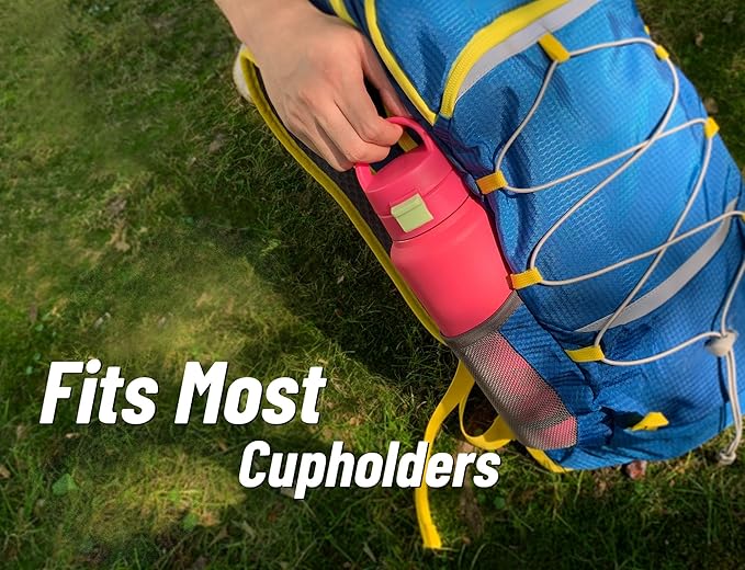 DLOCCOLD 32 oz sports water bottle Insulated Stainless Steel Water Bottle with straw & pills holder, Reusable Double Walled Water Bottle for Sports, Gym, Travel, Men, Women & Kids W/ 3 Leak Proof Lids