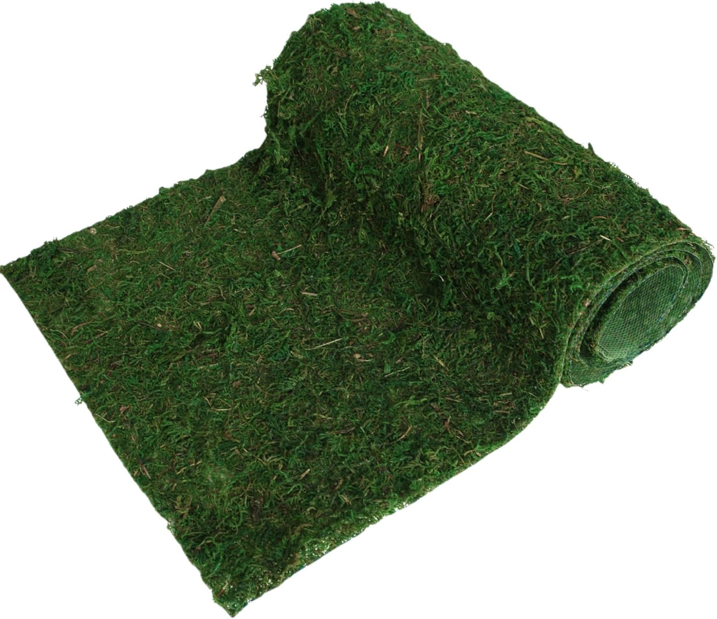 Moss Roll, Dried Moss for Crafts, Moss Table Runner for Fairy Gardens, Wedding Woodland Decor, Preserved Moss Mat for Table Decoration (12" W x 60" L)