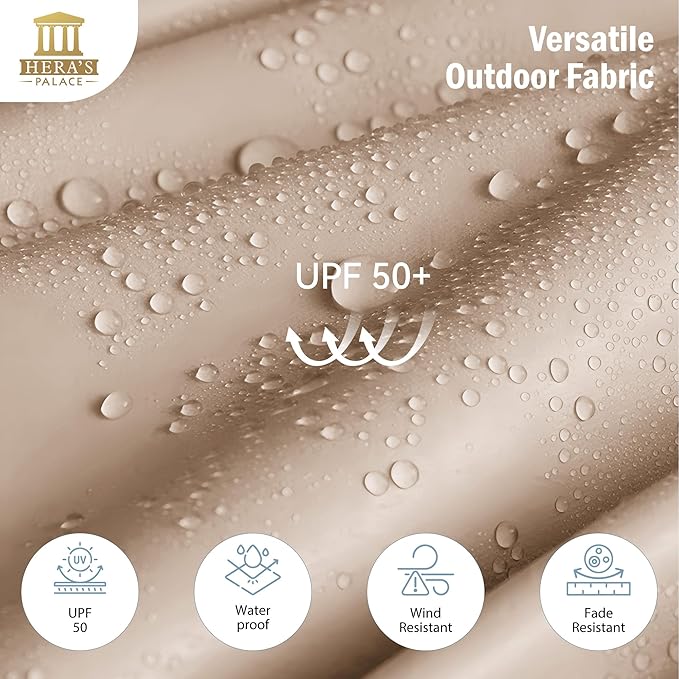 HERA'S PALACE 13 ft Rectangle Patio Umbrellas Large Outdoor Umbrella with Crank Powerful UV Protective Table Umbrella Outdoor Patio for Backyard, Pool, Garden, Deck