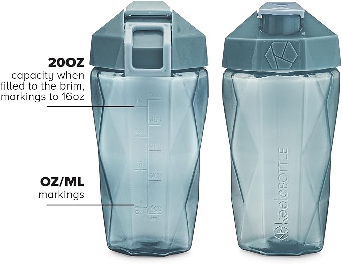 Classic 20oz Blender Shaker Bottle | Protein Shaker Bottle with Diamond Agitator | Shaker Cup with Carrying Handle and Dishwasher Safe | Raspberry - 20-Ounces