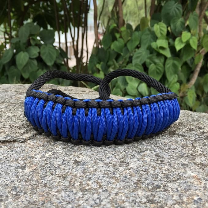 Handmade Paracord Handle for Yeti/Rtic/Ozark Trail Rambler 30 Oz Tumbler. Blue/black