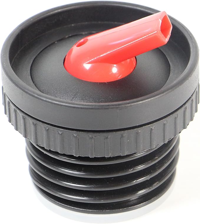 Thermos Yerta Pico de Mate Replacement Stopper for Stanley Classic Vacuum Insulated Wide Mouth Bottle (473ml/750ml/1.1QT, 1.5QT, 2QT) (Black-Red, Set of 2)