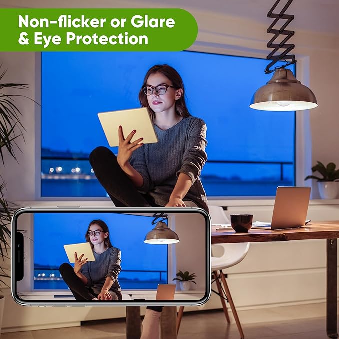 WIHTU LED Light Bulbs, Bright Vintage 6W LED Edison Bulbs, St58 5000K Warm Light with CRI 85+, E26 Standard Base, 900LUM, Non-Dimmable, Clear Glass, Pack of 12