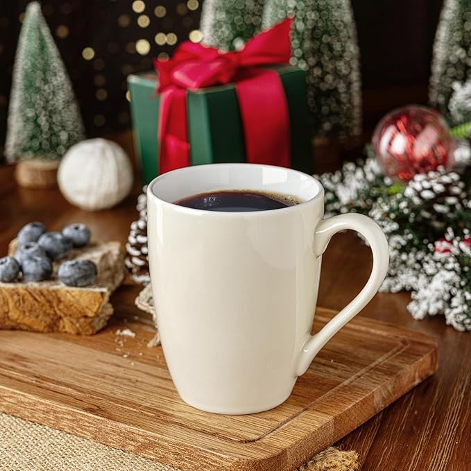 GBHOME 16oz Coffee Mugs Set of 6, Large Ceramic Coffee Mugs for Man, Woman, Dad, Mom, Modern Coffee Mugs Set with handle for Tea/Latte/Cappuccino/Milk/Cocoa. Dishwasher&Microwave Safe,Beige