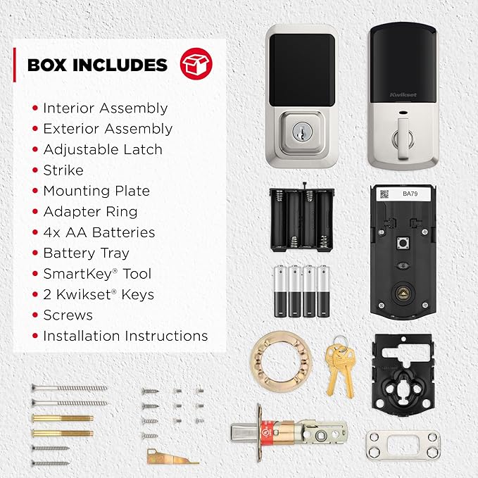 Kwikset Halo Wi-Fi Smart Lock, Keyless Entry Door Deadbolt, Geofence Auto-Unlock, Grade AAA Certified, No Hub Easy Install, Satin Nickel Lifetime Finish Warranty, Touchscreen