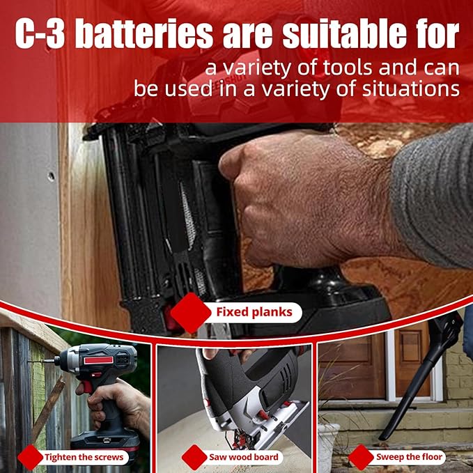THISS 2 Pack C-3 High-Output 7.0Ah Replacement for Craftsman 19.2V Battery Compatible with Craftsman Battery DieHard C-3 315.115410 315.11485 130279005120235021 11375 Cordless Drills