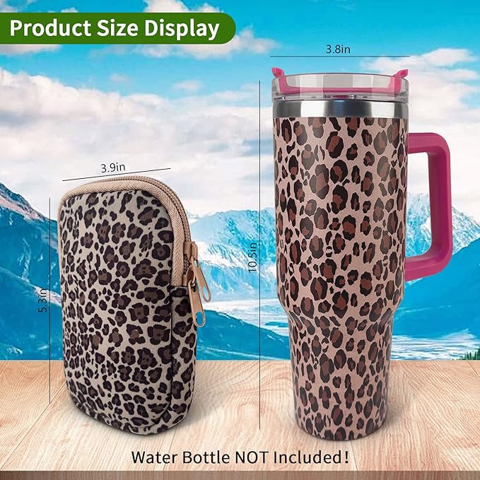 Gabigaba Water Bottle Pouch for Stanley Cup Accessories, Neoprene Bottle Sleeve for Stanley Accessories 40 oz, Gym Bottle Accessories for Running, Walking, Workout