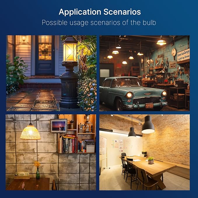 FLSNT 100W Equivalent Dimmable A21 LED Light Bulbs, Efficient 12W, 1600Lumens, 2700K Soft White, CRI90, E26 Medium Base, Clear Glass, 4 Pack