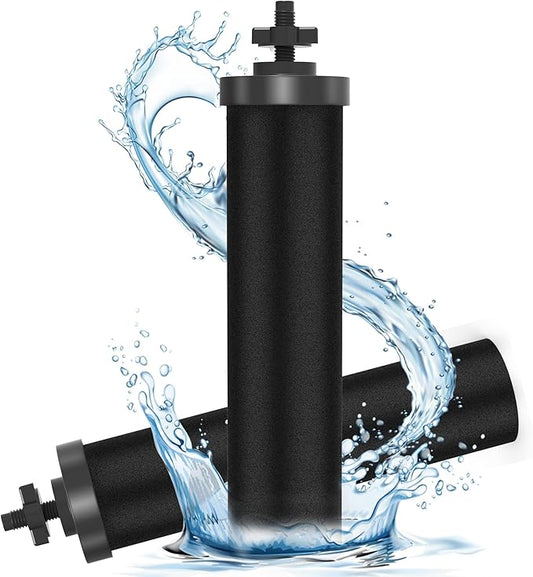NSF/ANSI 42&372 Certified Water Filter，Gravity Water Filter Replacement for Berkey® BB9-2® Black Purification Elements and Berkey® Gravity Filter System, 2 Pack