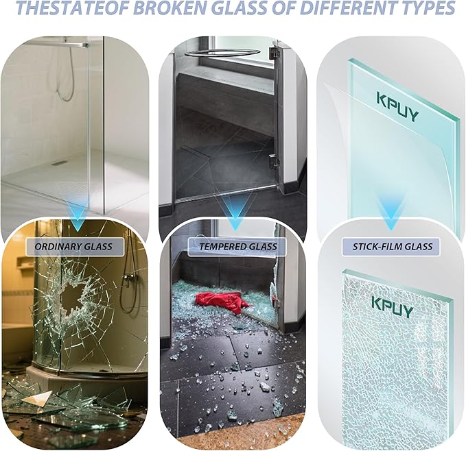 KPUY Bathtub Shower Door, 56-60" W x 58" H Sliding Shower Door for Bathtub, 1/4" (6mm) Thick Tempered Clear Glass with Explosion-Proof Film Nano Coating in Matte Black Finish