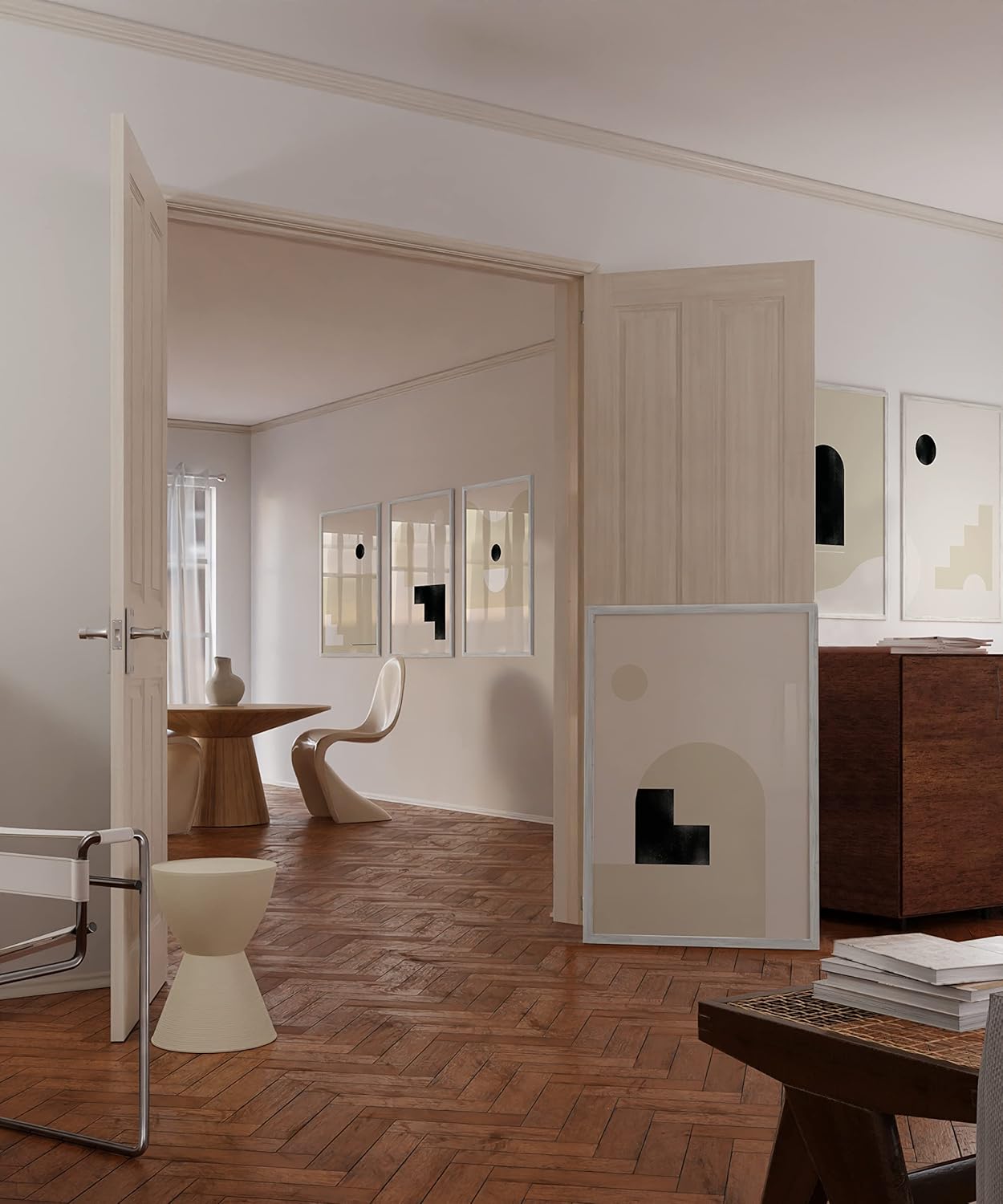 Haus and Hues 24x36 White Oak Wood Picture Frames Set of 25 - Premium Bulk Picture Frames 24x36 Bundle - Elegant Gallery Wall Frame Set for Posters, Art Display - Ideal for Wall Decor in Home & Office